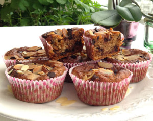 Muffin,fıstık ezmeli, muzlu tarifeJPG