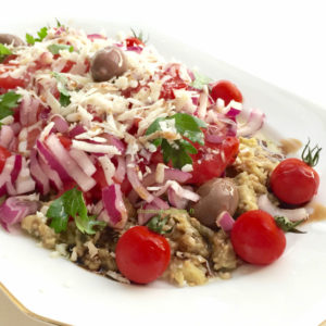 Közlenmiş patlıcan salatası1