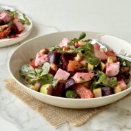 Fırınlanmış Pancarlı Semizotu Salatası