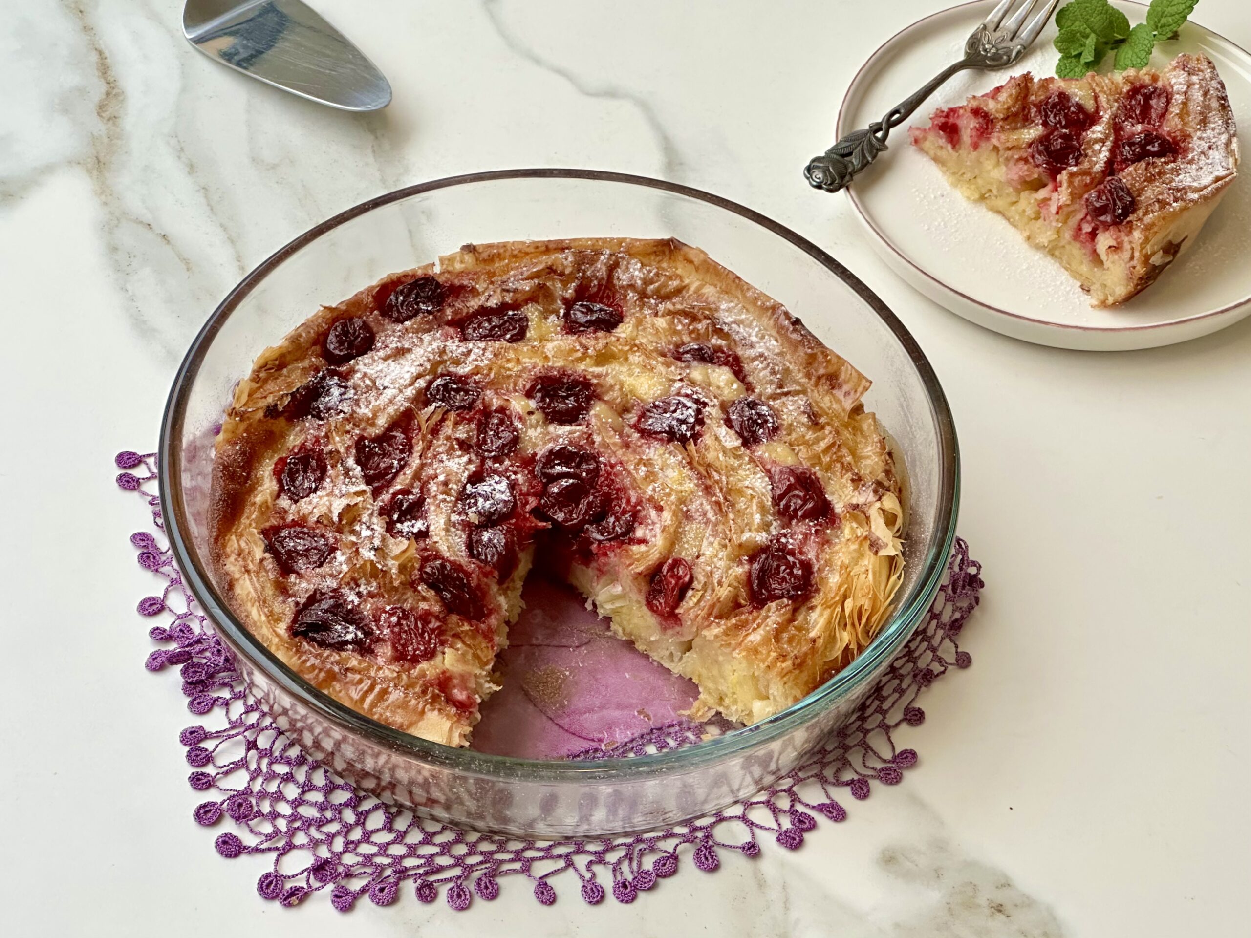 Vişneli Baklava Yufkalı Sufle