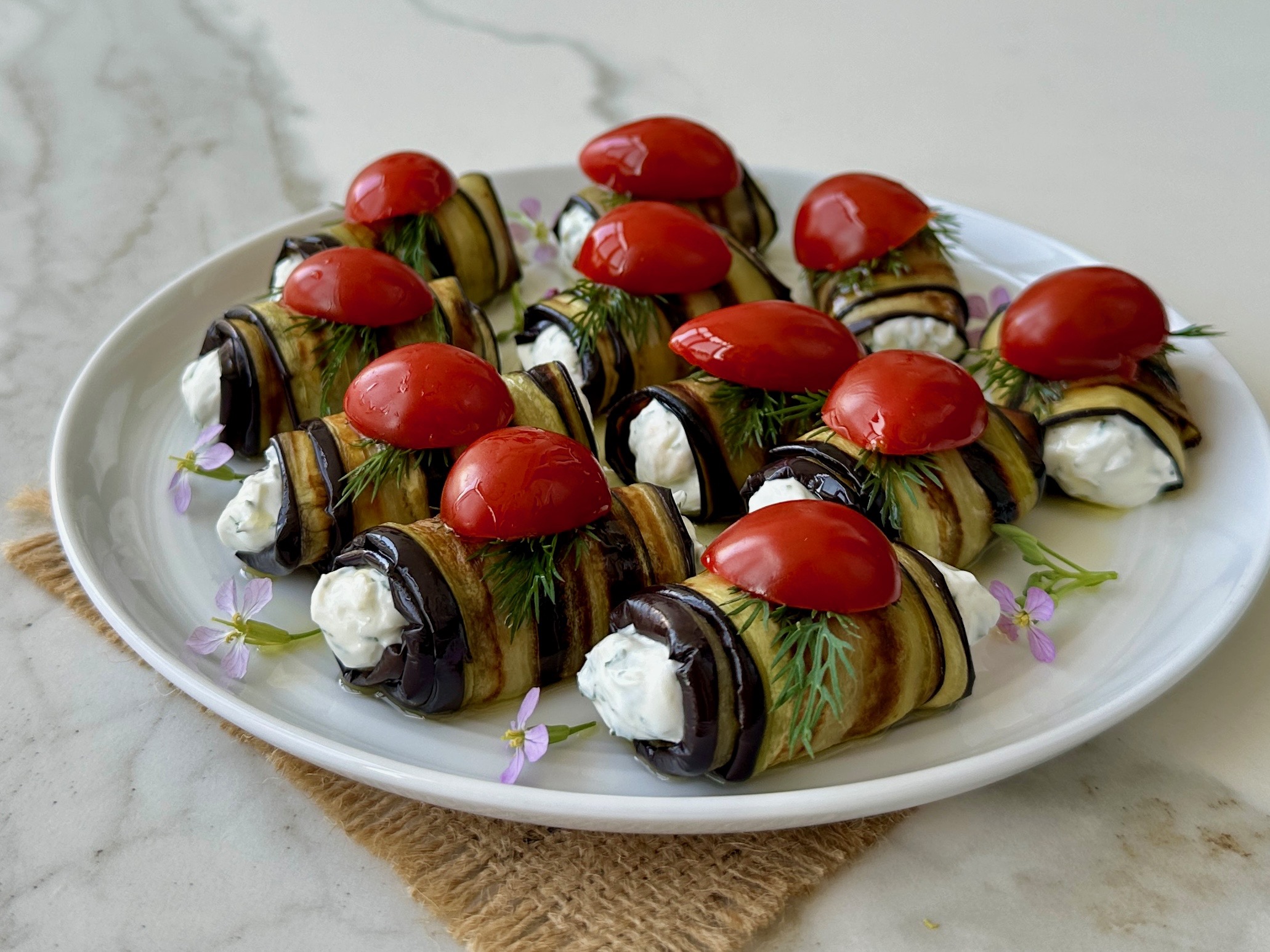 Peynirli Patlıcan Ruloları